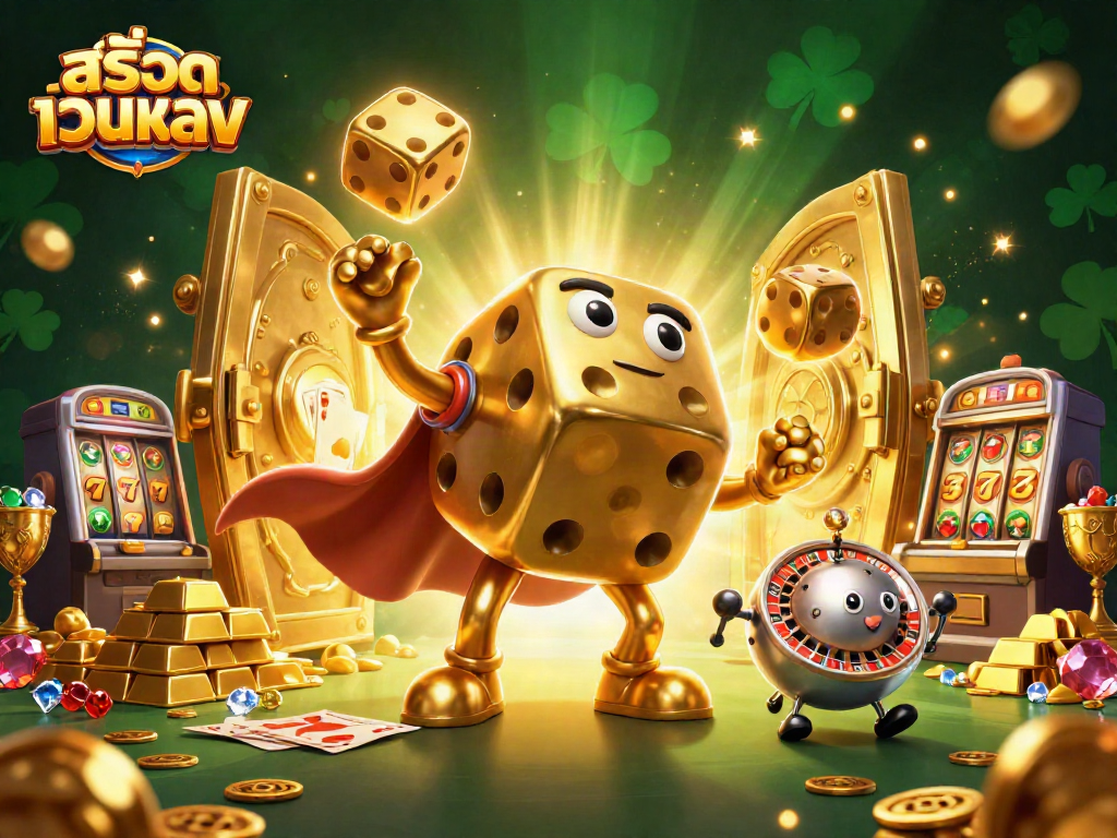 Experience the thrill of สล็อตเว็บตรง with dynamic casino elements, lucky symbols, and glowing treasures.