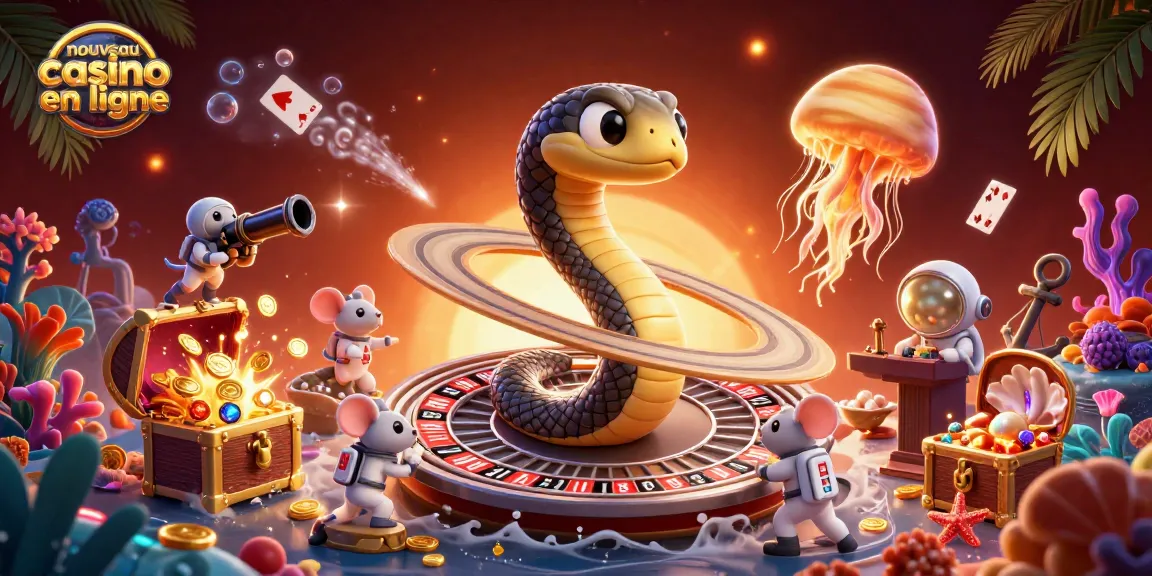 Engagez-vous dans nouveau casino en ligne avec des astronautes pariant sur des anneaux de roulette.