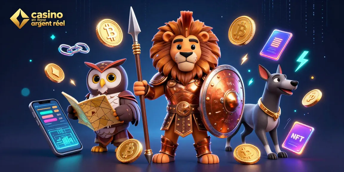 Gagnez des gains au casino en ligne argent réel avec un lion spartiate et des pièces de crypto.