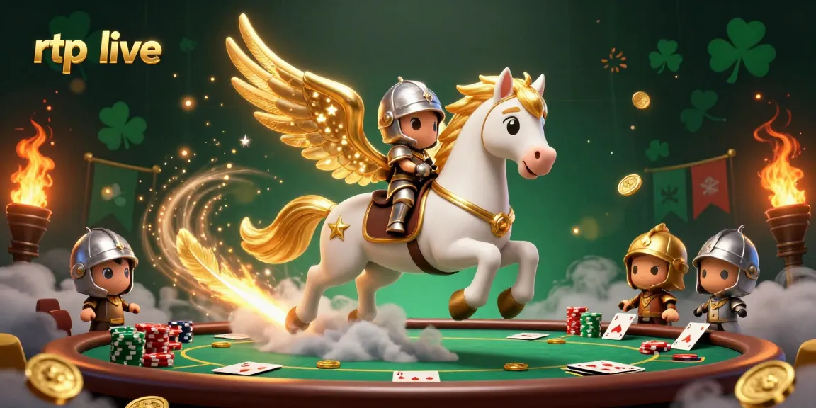 Experience rtp live as a celestial horse races through a vibrant casino universe filled with poker elements.