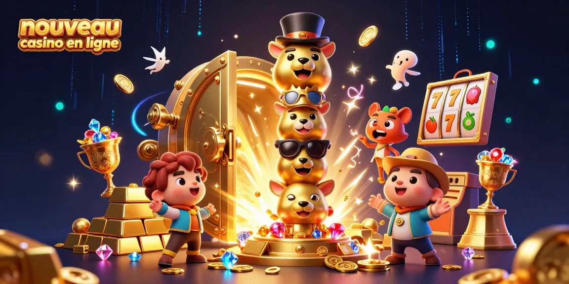 Visuel captivant d'un nouveau casino en ligne mettant en scène un totem en or et des trésors scintillants.
