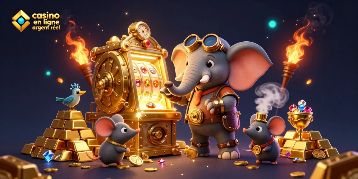 Jouez au casino en ligne argent réel avec des machines à sous dorées et des trésors.