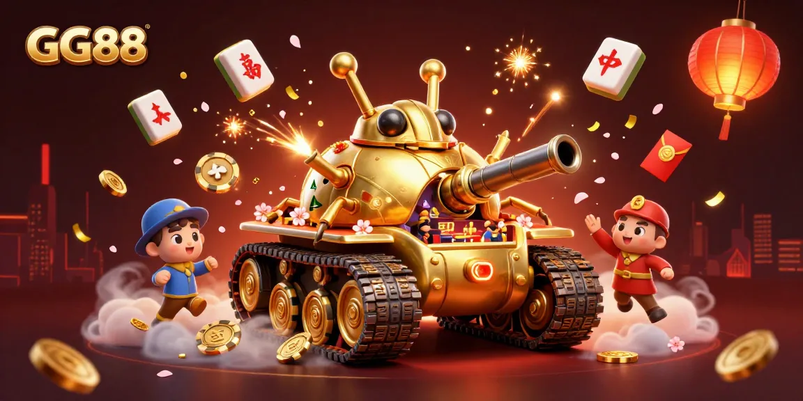 Experience GG88's captivating casino scene within a golden beetle tank filled with joy and excitement.