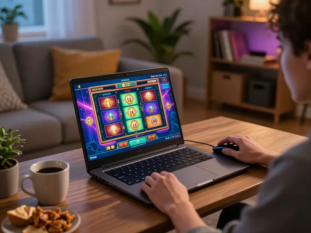 Experience the thrill of online slots at pintu888top with vibrant graphics and cozy ambiance