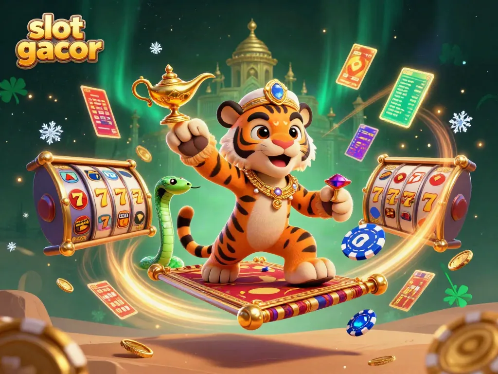 Experience the thrill of slot gacor with vibrant 3D characters and engaging gambling elements in this dynamic casino scene.