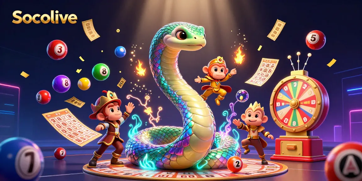 Socolive enhances your betting experience with vibrant lottery-themed digital illustration featuring a colorful dynamic scene.