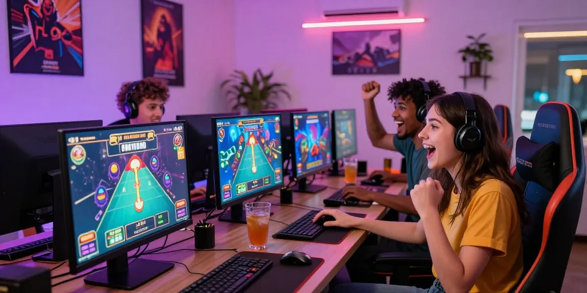 Aviator game players enjoying real-time gameplay and instant payouts in a modern gaming setup.