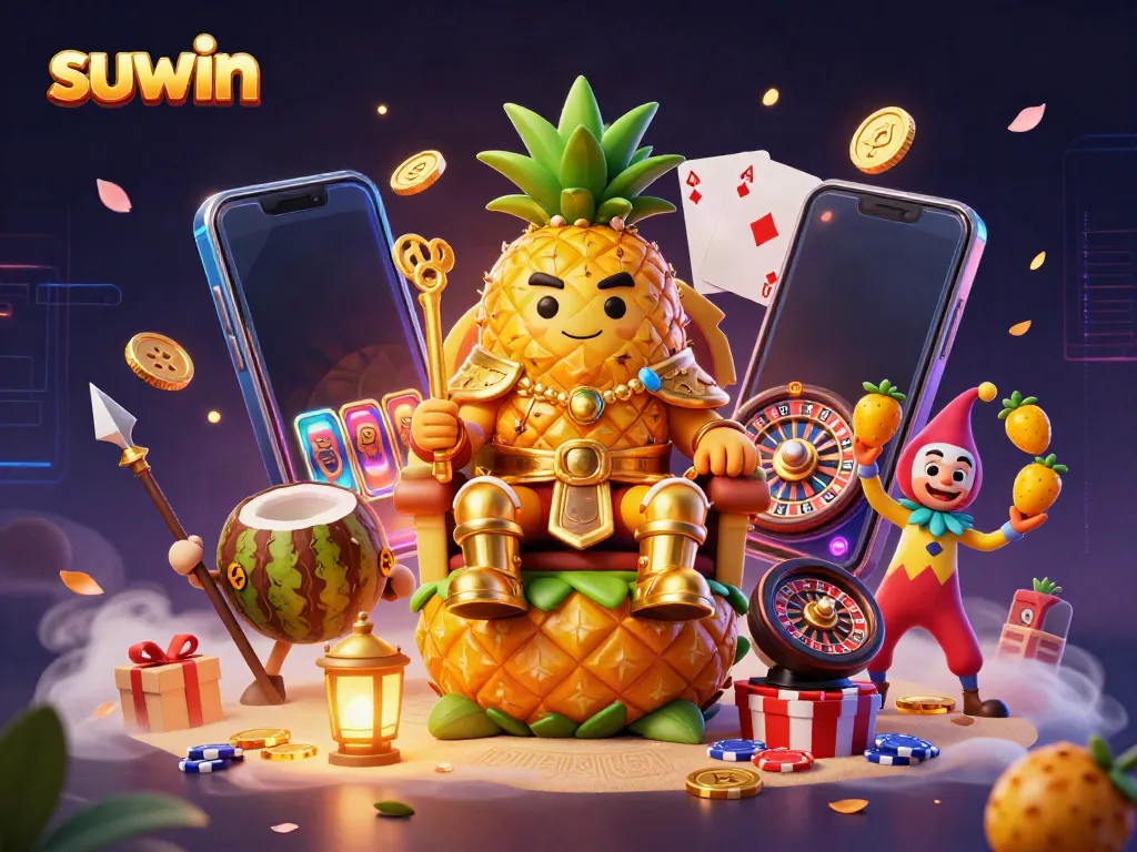Experience the vibrant world of suwin with golden pineapple king and thrilling casino elements.