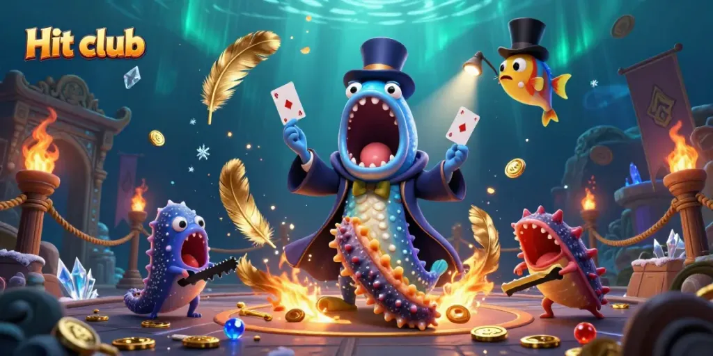 Experience the thrill of Hit club gaming with our magical underwater scene featuring unique characters and immersive elements.