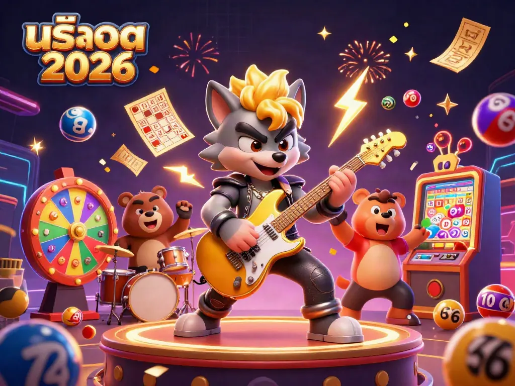 Experience the excitement of สล็อต 2026 with energetic characters and colorful casino elements.