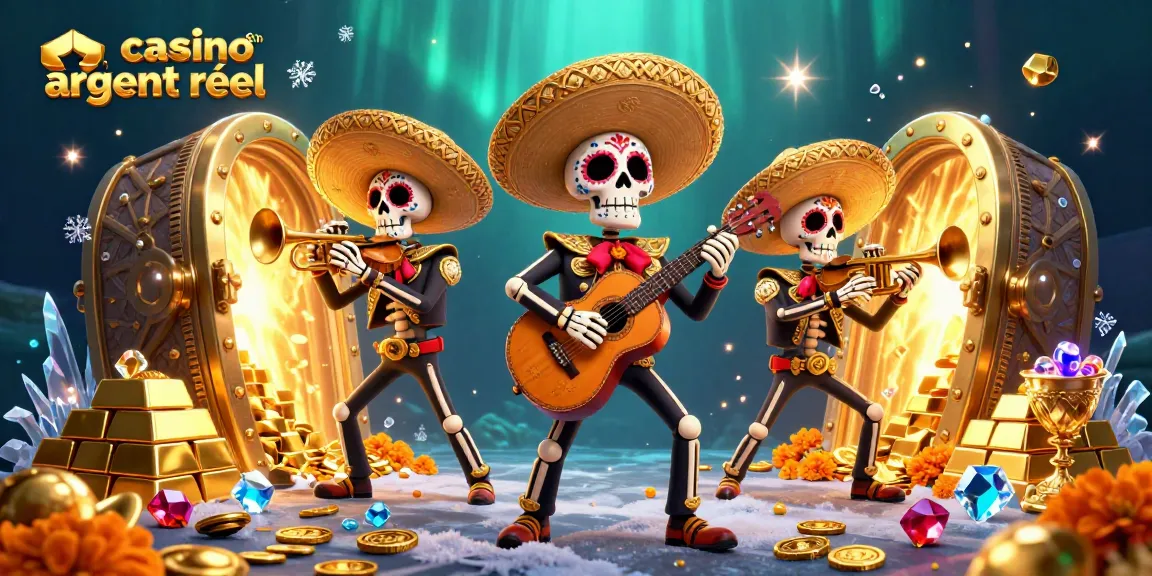 Jouez dans un casino en ligne argent réel entouré de musique mariachi colorée.