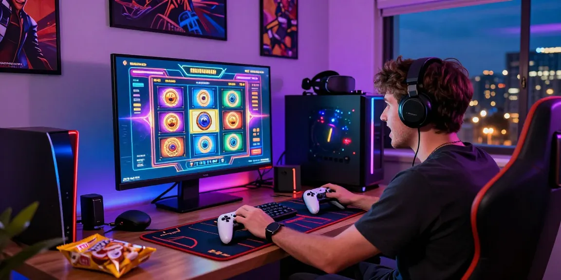 Exciting gaming moment at https://gravatar.com/playbook88official showcasing vibrant slot games and immersive atmosphere.