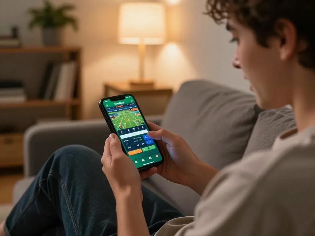 Engage with JeetBuzz mobile betting while analyzing live sports on smartphone