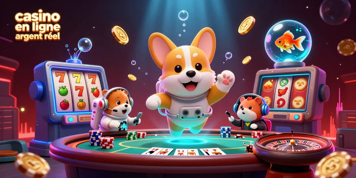 Jeu dynamique et captivant dans un casino en ligne argent réel, mettant en scène un corgi astronaute flottant.