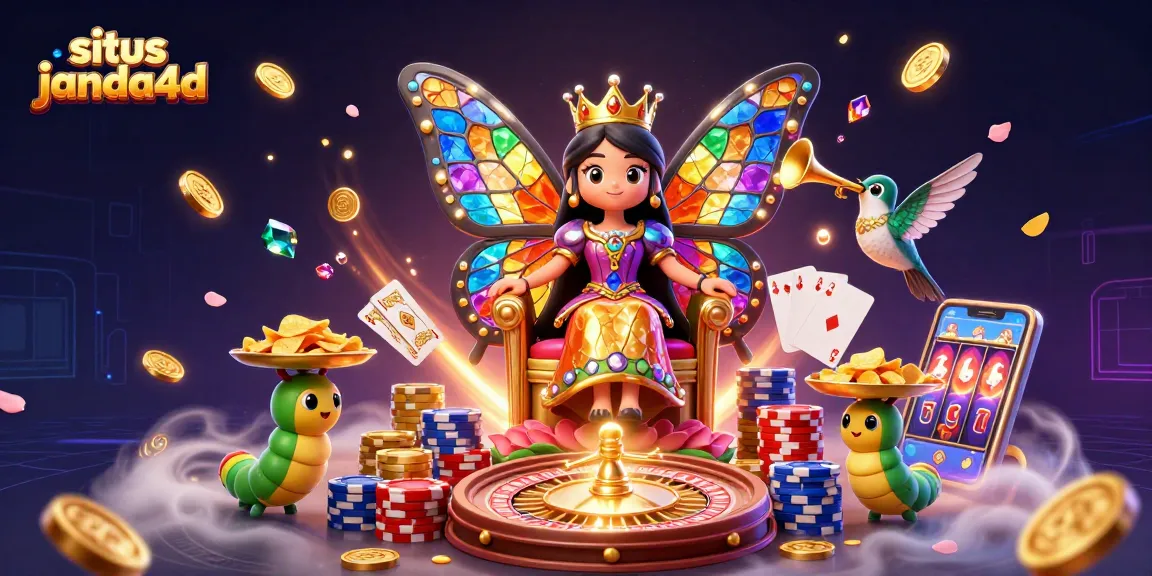 Gambarlah kasino menakjubkan di situs janda4d dengan ratu kupu-kupu dan elemen slot yang fantastis.
