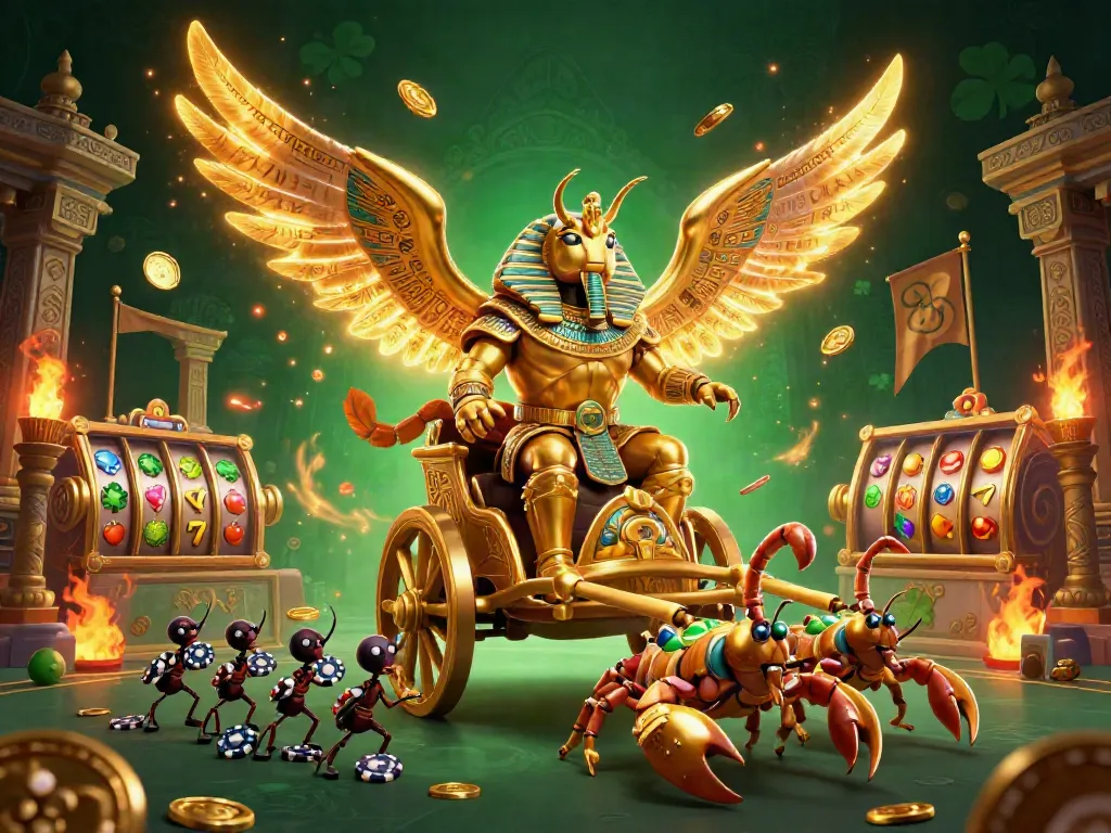 Menangkan hadiah di situs slot dengan ilustrasi 3D menarik, menggambarkan kegembiraan permainan slot.