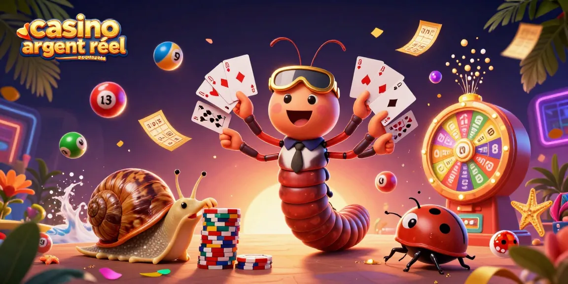 Jouer dans un casino en ligne argent réel avec un marchand millipède et un escargot parieur.