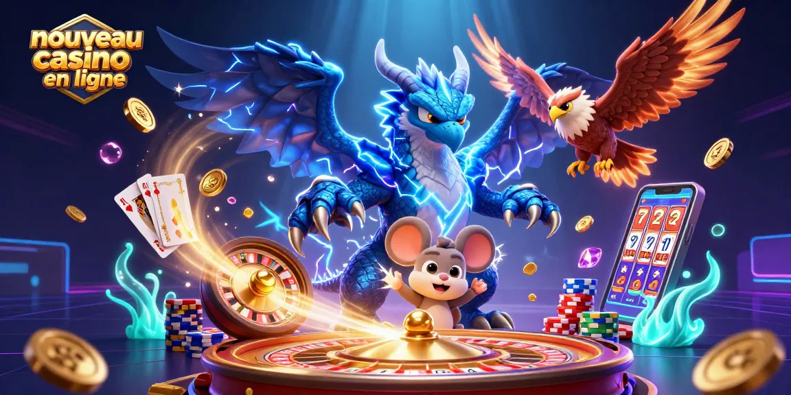 Le nouveau casino en ligne propose des jeux captivants, avec des dragons, des cartes et des jetons colorés.
