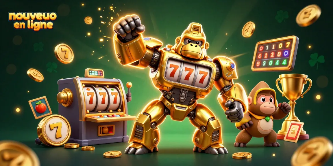 Découvrez un nouveau casino en ligne avec des machines à sous et un gorille robot dynamique !