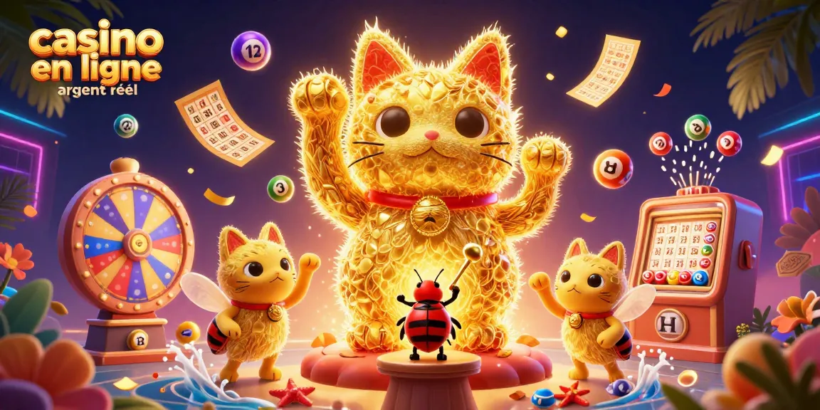 Obtenez des gains avec le casino en ligne argent réel grâce à des symboles de jeux animés.