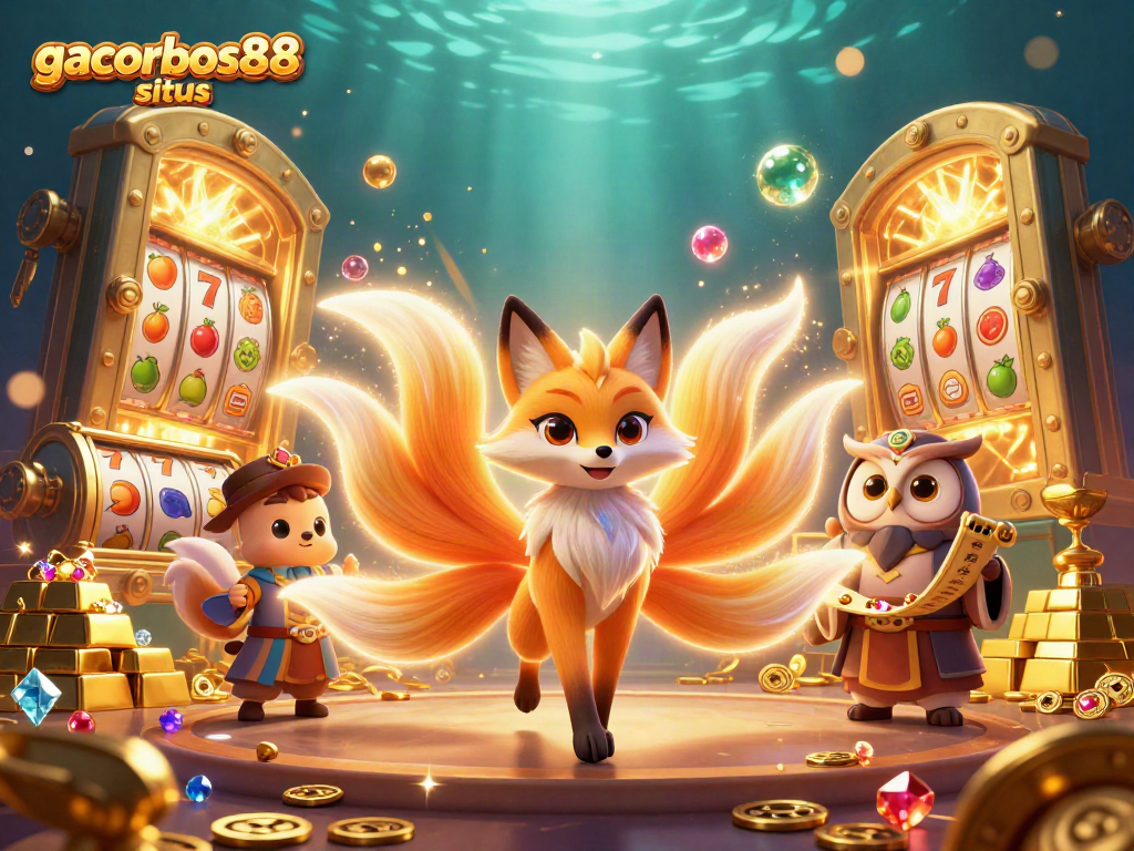 Experience excitement at gacorbos88 situs with vibrant slot games, gold treasures, and dynamic characters.
