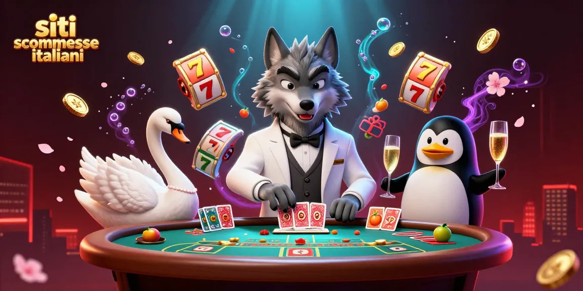 Gioca nei migliori siti scommesse italiani con un lupo in giacca e uno splendido cigno al tavolo di baccarat.