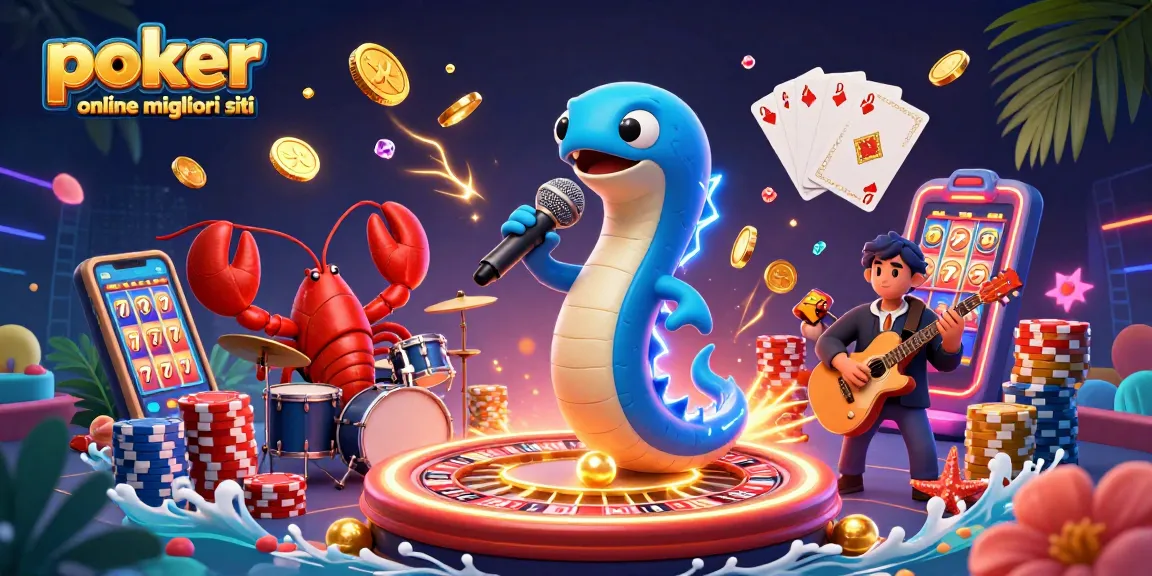Giocando a poker online migliori siti in un'illustrazione molto dettagliata e vivace.