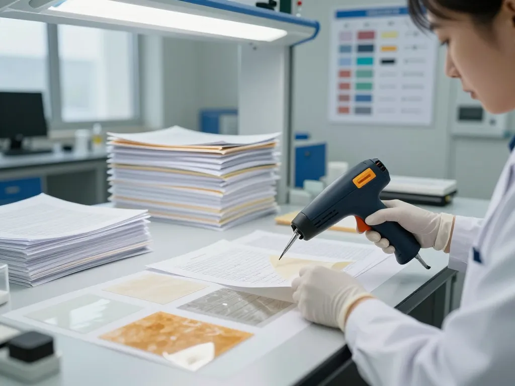 Expert technician demonstrating cách tháo lớp ép lụa in a professional document recovery lab.