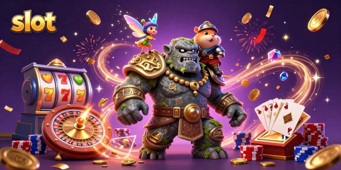 Experience enchanting slot action with a mystical golem, fairy, and hamster knight!