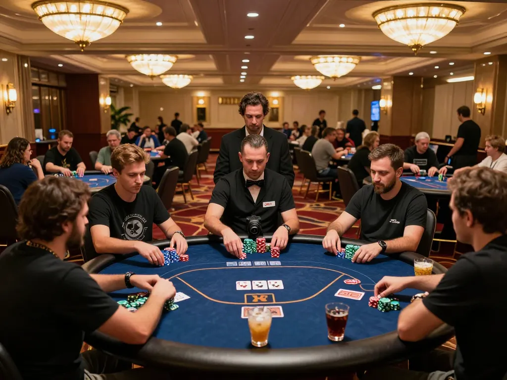 Watch players competing in high-stakes poker at 88aa casino, showcasing vibrant gameplay and strategy.