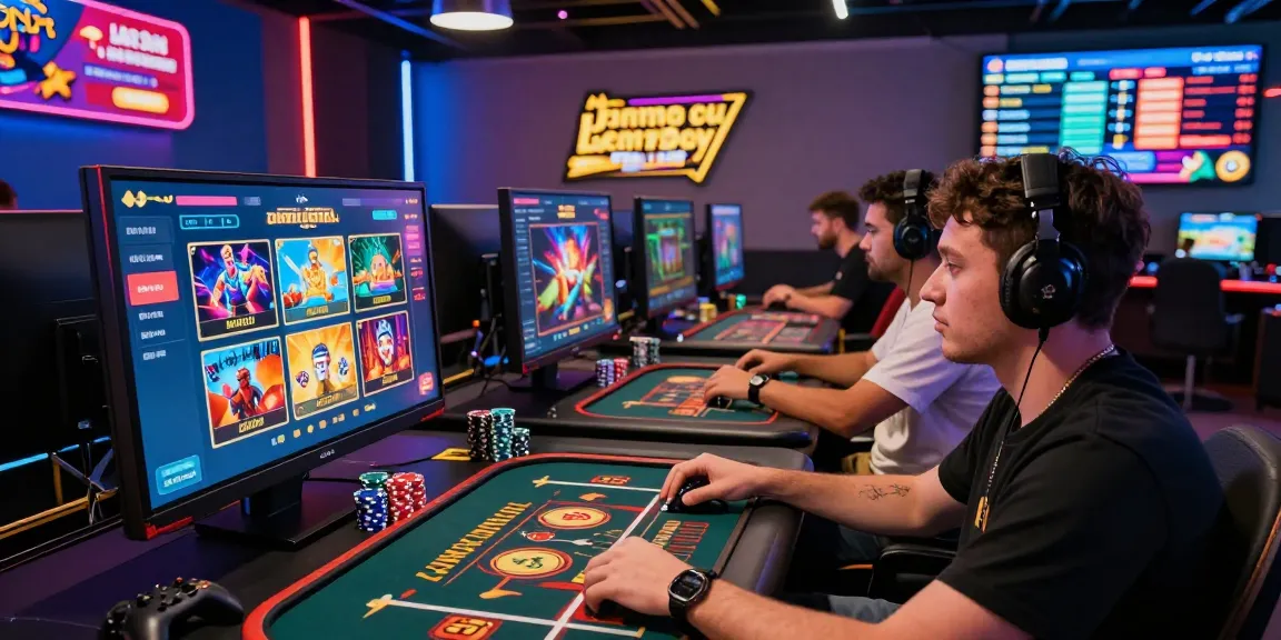 Enthusiastic players engaging with XX88 online gaming platform, colorful user interface and vibrant atmosphere.