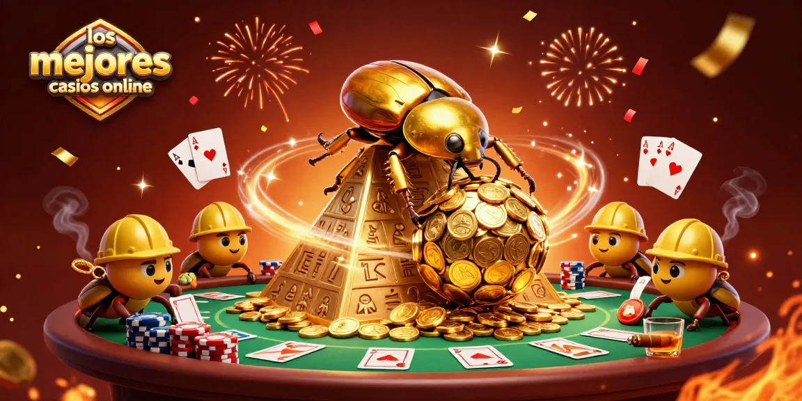 Descubre los mejores casinos online con este vibrante arte 3D lleno de acción y elementos de juego.