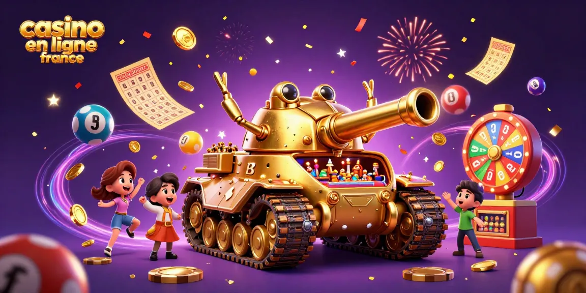 Plongez dans l'univers du casino en ligne France avec un tank à scarabée doré et une mini-casino à l'intérieur.