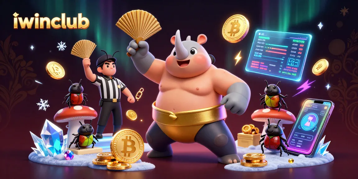 Engage in the excitement of iwinclub with a vibrant 3D illustration showcasing thrilling casino elements.