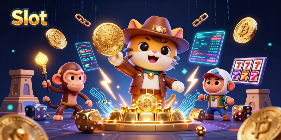 Spin the Slot reels with 3D characters discovering a treasure in an ancient casino setting.