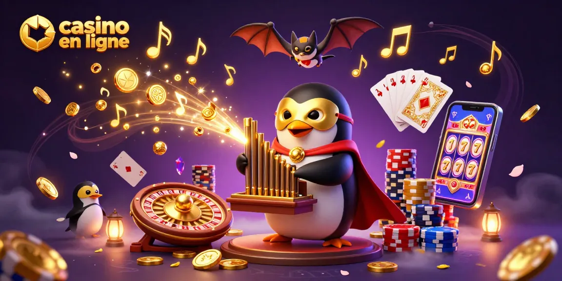 Jouez à des machines à sous captivantes dans un casino en ligne animé et festif.