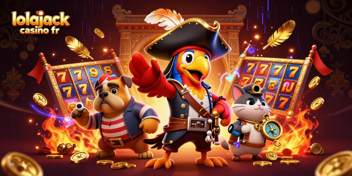 Experience the excitement of lolajack casino fr with slots and dynamic gaming elements in a vibrant scene.