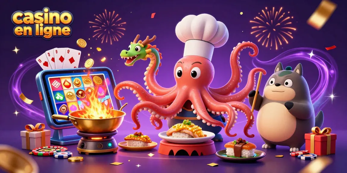 Jouer à des jeux au casino en ligne avec une ludique illustration 3D colorée.
