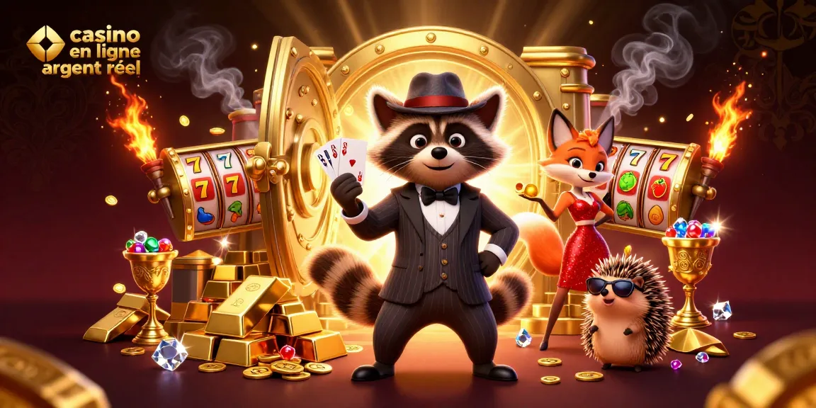 Jouez au casino en ligne argent réel avec le raton laveur élégant et ses amis dans un univers luxueux.