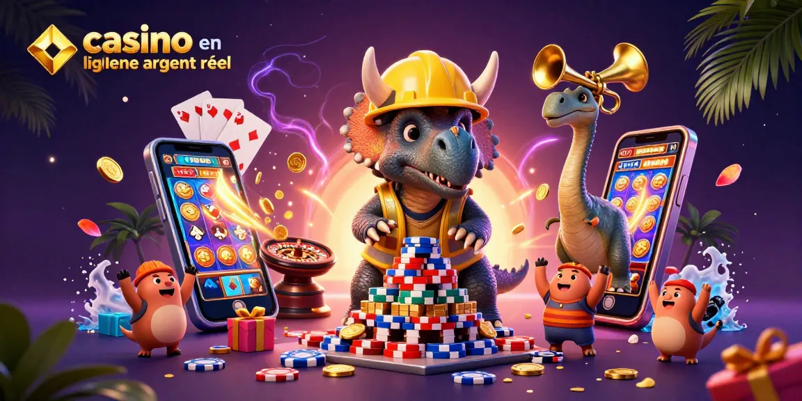 Vivez l'excitation d'un jeu dans un casino en ligne argent réel avec une scène dynamique d'animaux jouant.
