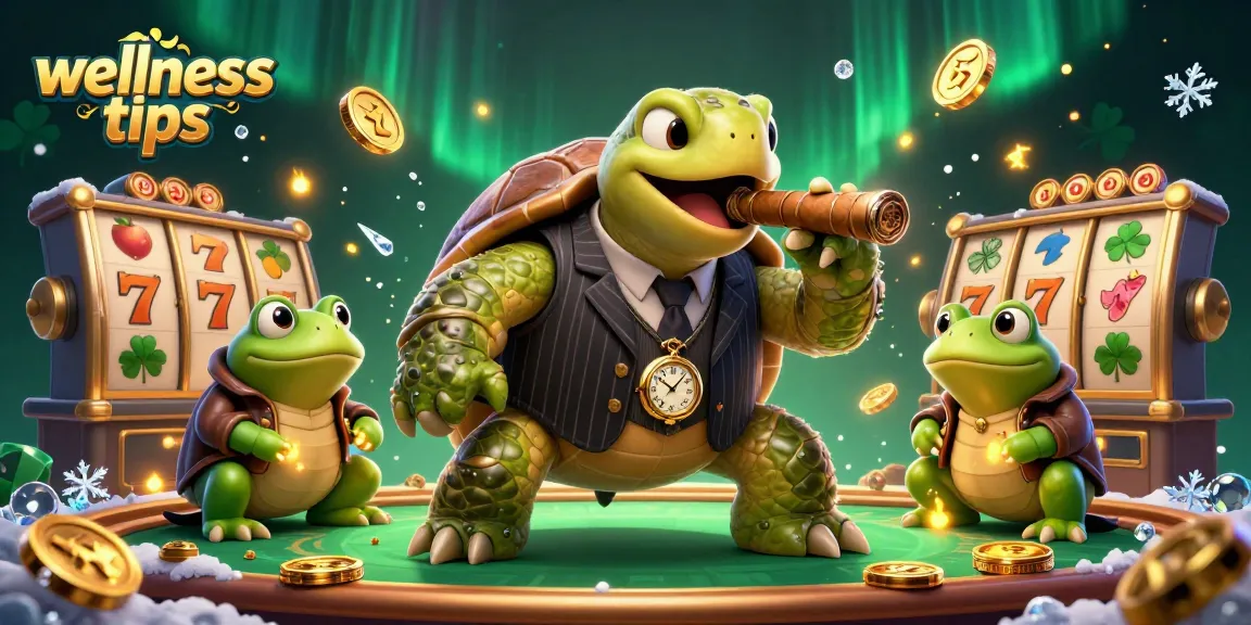 Explore wellness tips for casino strategies with a turtle mobster and bullfrog enforcers illustration.