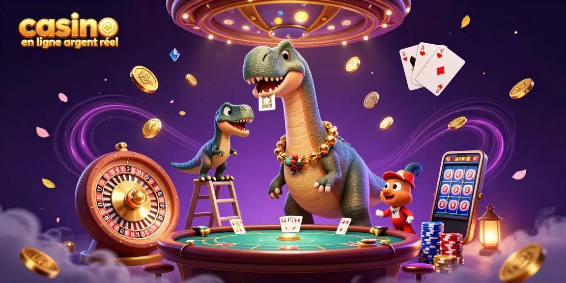 Profitez des jeux sur le casino en ligne argent réel avec notre illustration 3D captivante.