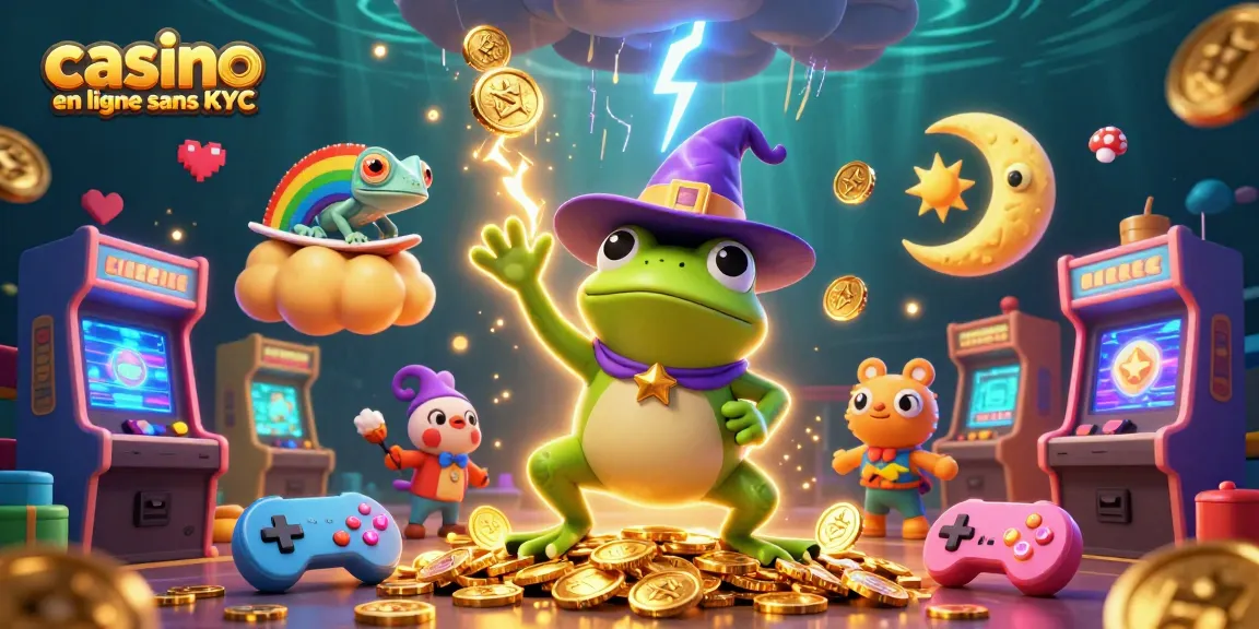 Casino en ligne sans KYC : jeu immersif avec un frog sorcier et un caméléon multicolore sous-marin