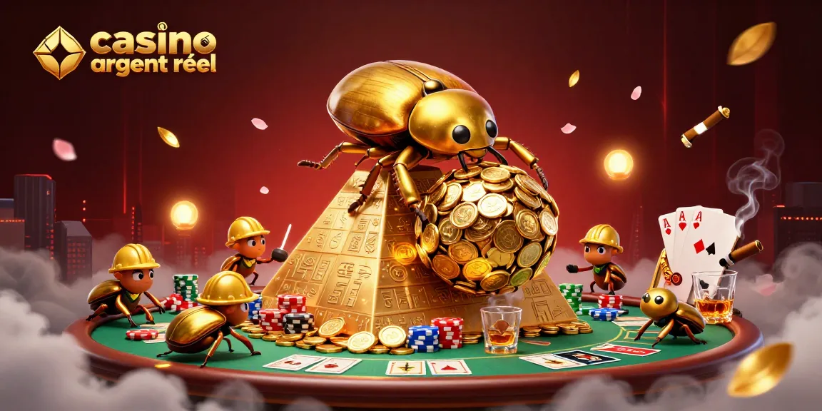 jouer dans un casino en ligne argent réel avec des symboles de casino et des pièces d'or